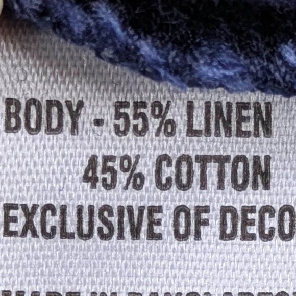 Kim Rogers Capri Pull On Womens Small Crop Linen Blend Navy NEW Summer Beach - Picture 9 of 10